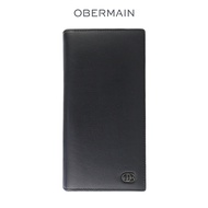 OBERMAIN Genuine Leather RFID Long Wallet OBW233G3 Black
