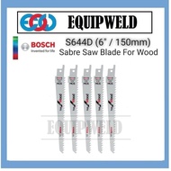 BOSCH S644D SABRE SAW / RECIPRO SAW BLADE FOR WOOD (ORIGINAL) 6" 150MM 6TPI HCS SABRESAW S 644 D
