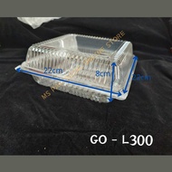 GO - L300  GC - PACK Plastic Tray [ 50pcs± ] Bakery Disposable Plastic Clear Food Box - Bekas Makana