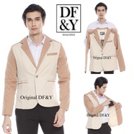 YARRAFA Jas Blazer Pria Dewasa Slimfit DF&Y Hitam Abu Wisuda Tebal Premium Semi Woll Moderen Bisnis 