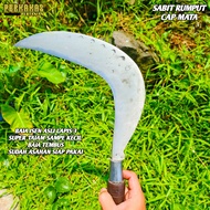 Sabit baja isen penuh tajam super buat ngarit rumput gagang hitam