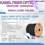 Dropcore Fiber Optic Cable 1 Core 3 Strands 1KM 0.9mm - 1mm Drop Core 1000M NYK Cable
