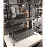 IKEA 3 TIER/4 TIER Hyllis Indoor Outdoor Steel Rack Living Room Shelf Rack Home Office Tier Organize