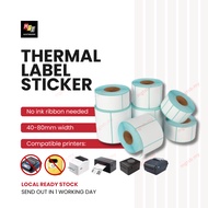 Thermal Label Sticker Roll Barcode Price Tag Product 40mm 50mm 60mm 80mm Aiskrim Malaysia