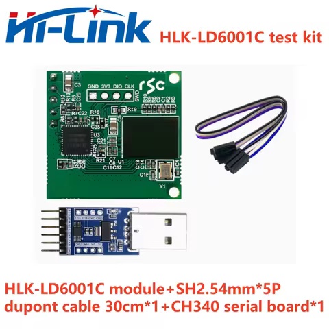 Hilink new 60GHz millimeter wave radar passenger traffic statistics sensor module HLK-LD6001C HLK-LD
