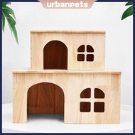Solid Wood Rabbit Hiding House Chewable Wooden House Chinchilla Guinea Pig Hiding House
