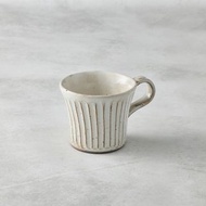 日本美濃燒 - 粉引雕紋馬克杯 - 240 ml