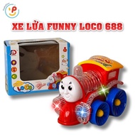 Xe lửa Funny Loco có đèn nhạc vui nhộn cho bé 688 PeeKaPaw Toys