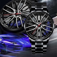 Luxury Sports Mens Watches Sports Car Watches 3D Sport Rim Hub Wheel Wristwatch Car Quartz Watch For