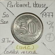 ( Syiling ) 50 Sen 1977 ( UNC ) Malaysia Parliament House