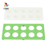 EBINL Ravioli Maker Press, Aluminum Alloy ABS Green Silver Ravioli Mold, Durable Practical 10 Holes 