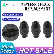 3Pcs Multi Quick Change Keyless Chuck Universal Chuck Replacement For Dremel 4486 Rotary Tools 3000 4000 7700 8200