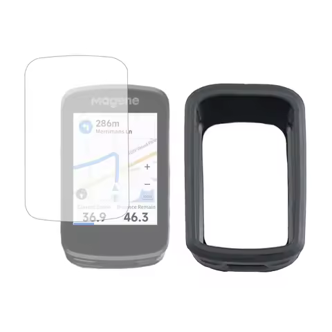 Silicone Soft Edge Cover Protective Case Screen Protector Film For Magene C506/SE Geiod CC600 GPS Bi