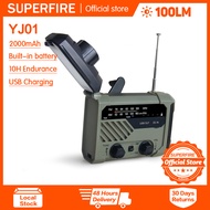 SUPERFIRE Flashlight YJ01 Emergency Flashlight Solar Charging Multifunctional Disaster Prevention Ca