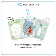 GANTUNGAN Custom Photocard Holder Acrylic Free Hanger Ball Chain - Frame Mini Photo Toploader