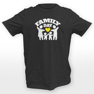 Family Day Design 3 Graphic 100% Cotton T-Shirt Lelaki Men's Tee Baju Kapas Sejuk