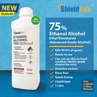 Ethanol Alcohol 75% - (Denatured) / Ethyl Alcohol - Medical Grade Sanitizer( Ready stock )
