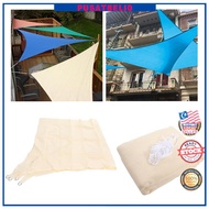 UV Block Sail Canopy  9.8x9.8ft Waterproof Compact Easy To Install Sun Shade Stainless Steel D Ring 