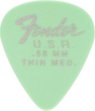 Fender Dura-Tone Delrin Guitar Picks 351 Shape, Surf Green, 0.58mm, 12-Pack