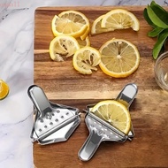 QQMALL Stainless Steel Lemon Tongs, Rustproof Manual Juicer Lemon Squeezer Clip, Portable Silver Hand Press Citrus Presser Lime
