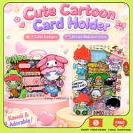 Cute Trendy Acrylic Shaker Card Holder ID Meal Bus MRT Card Case