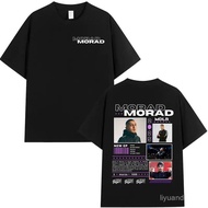 2025 New Rap Singer Morad M.D.L.R Pattern T-Shirt for Men and Women - Fashionable Hip Hop Retro Styl