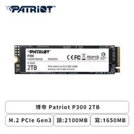 博帝 Patriot P300 2TB/M.2 PCIe Gen3/讀:2100MB/寫:1650MB/五年保