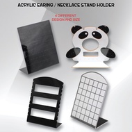 JME Ready Stock Acrylic Earing Holder Earing Display Earing White Blank Type Panda Type Black Board