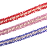 1 Yard Plush Edge Polyester Weaving Fabric Lace Trim Sewing DIY Craft Collar Headwear Dress Curtain 