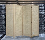 ONE - 隔斷玄關折疊移動紙繩手工草編屏風【款式二】 【高180x50cm（四片）】