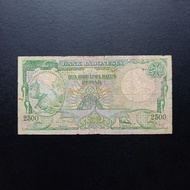 Uang Kertas Kuno Indonesia Rp 2500 Rupiah 1957 Seri Hewan Komodo TP219