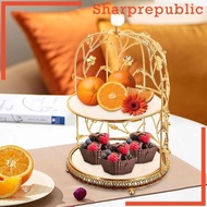[Sharprepublic] Double Layer Cake Stand Cake Stand for Living Room Household Anniversary