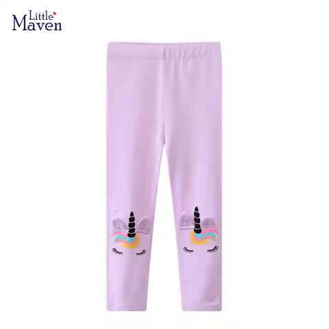 Little maven Autumn Fashion New Design Baby Girls Unicorn Leggings Cotton Comfort Trousers Kids Pant