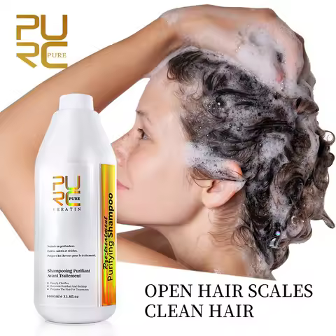 PURC Hair Purifying Shampoo Conditioner Keratin Straightening Treatment Cleaning Soft Smooth Hair Sc