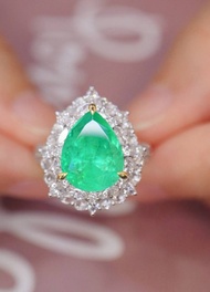 哥倫比亞祖母綠戒指3.94克拉