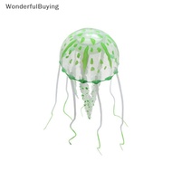 【WonderfulBuying】 Aquarium Glowing Effect Artificial Jellyfish Aquarium Decoration Luminous Ornament Aquatic Landscape  Aquarium Decoration Hot