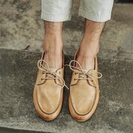 真皮男鞋 休閒鞋 牛皮拖鞋 膠底懶人鞋 英倫風平底鞋 輕便鞋 涼鞋