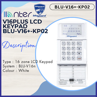 Bluguard Security Burglar Alarm LCD Keypad for V16+ V16 V16N Series White Color with Blue Color Back