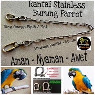 satu set rantai untuk burung macaw dan kakak tua raja