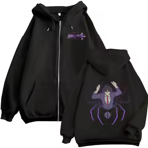 Anime Hunter X Hunter Zipper Hoodie Spider Phantom Troupe Chrollo Lucilfer Manga Men Women Long Slee