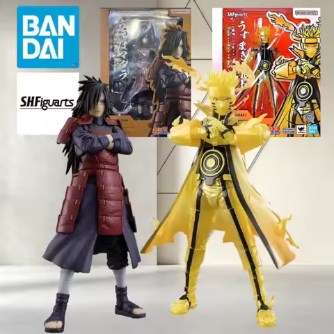 Bandai SHF Kurama Naruto Uchiha Madara Exclusive Collectible Statue, Extra Decor For Anime Enthusias