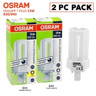 2 PC PACK | OSRAM Dulux T Plus Lumilux PL-T 13W | 830/840 | GX24d-2 | 2 Pins