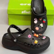 Giày Sục Cross Chữ Đế Cao 5Cm Siêu Hot Tặng 12 Sticker Ngẫu Nhiên) Giày Clog Nữ Cross Baya Platform
