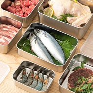 日本霜山 304不鏽鋼速凍保鮮盒(淺型L)-1700ml-3入