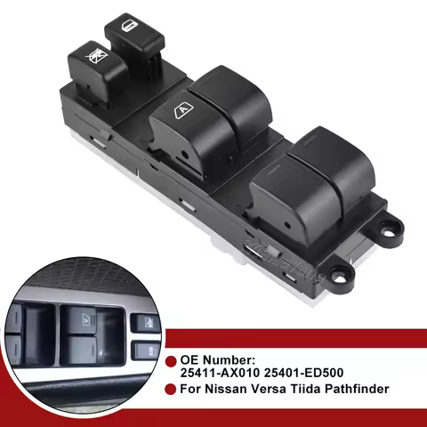 Power Window Master Switch For Nissan TIIDA C11 SC11 C11Z VERSA S SL 2007-2010 25411-AX010 25401-ED5