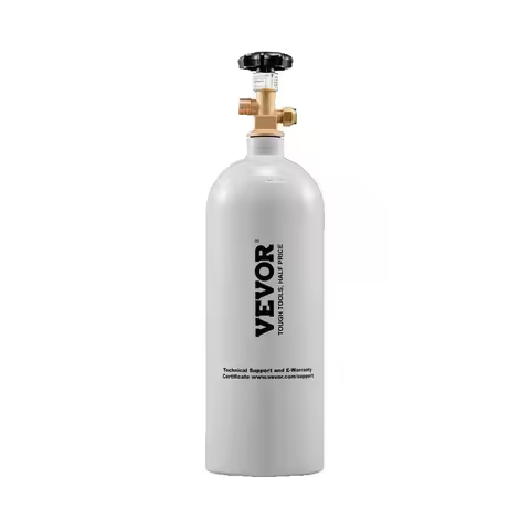 SucceBuy 5 Lbs CO2 Tank Aluminum Gas Cylinder Brand New CO2 Cylinder with Gray Spray Coating CO2 Tan