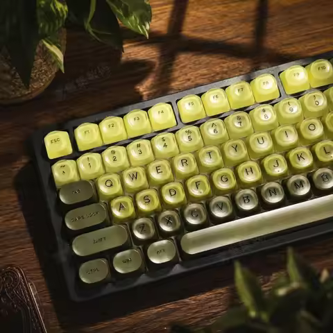 Gradient Purple Black Pink Crystal Keycaps Custom DIY for Gaming Mechanical Keyboard PBT Key Caps Se