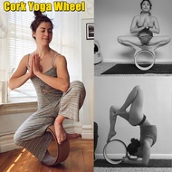Yoga Foam Rollerโฟมโรลเลอร์ โฟมนวดกล้ามเนื้อ 90x15 cm. Cork Yoga Wheel วงล้อฝึกโยคะ ล้อโยคะ 33x13cm