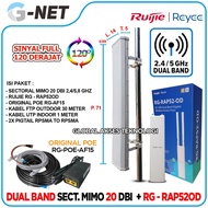 Vectoral Mimo 20 Dbi 2,4 5,8 Ghz Dual Band Wifi Antenna Support Ruijie RAP52 Od Original Gnet Full P