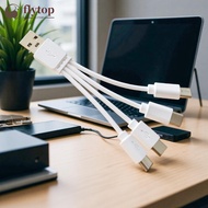 FLYTOP 12cm/20cm Short 4 In 1 Multi USB Charging Cable 4 Ports Type-C Splitter Cord 5V 2A For Cellph